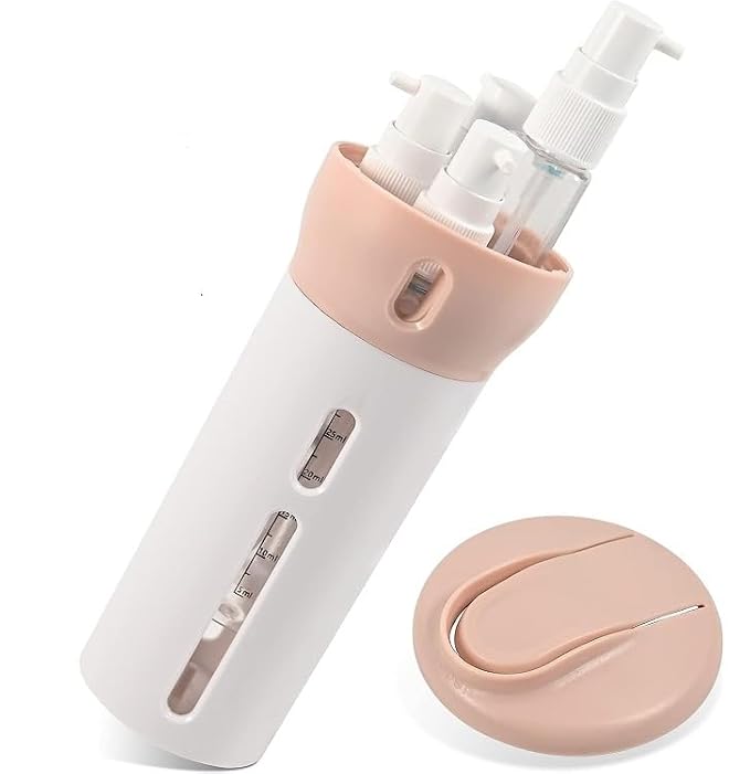 Kettlekane 4-in-1 Travel Toiletry Dispenser – Compact, Leakproof & Refillable