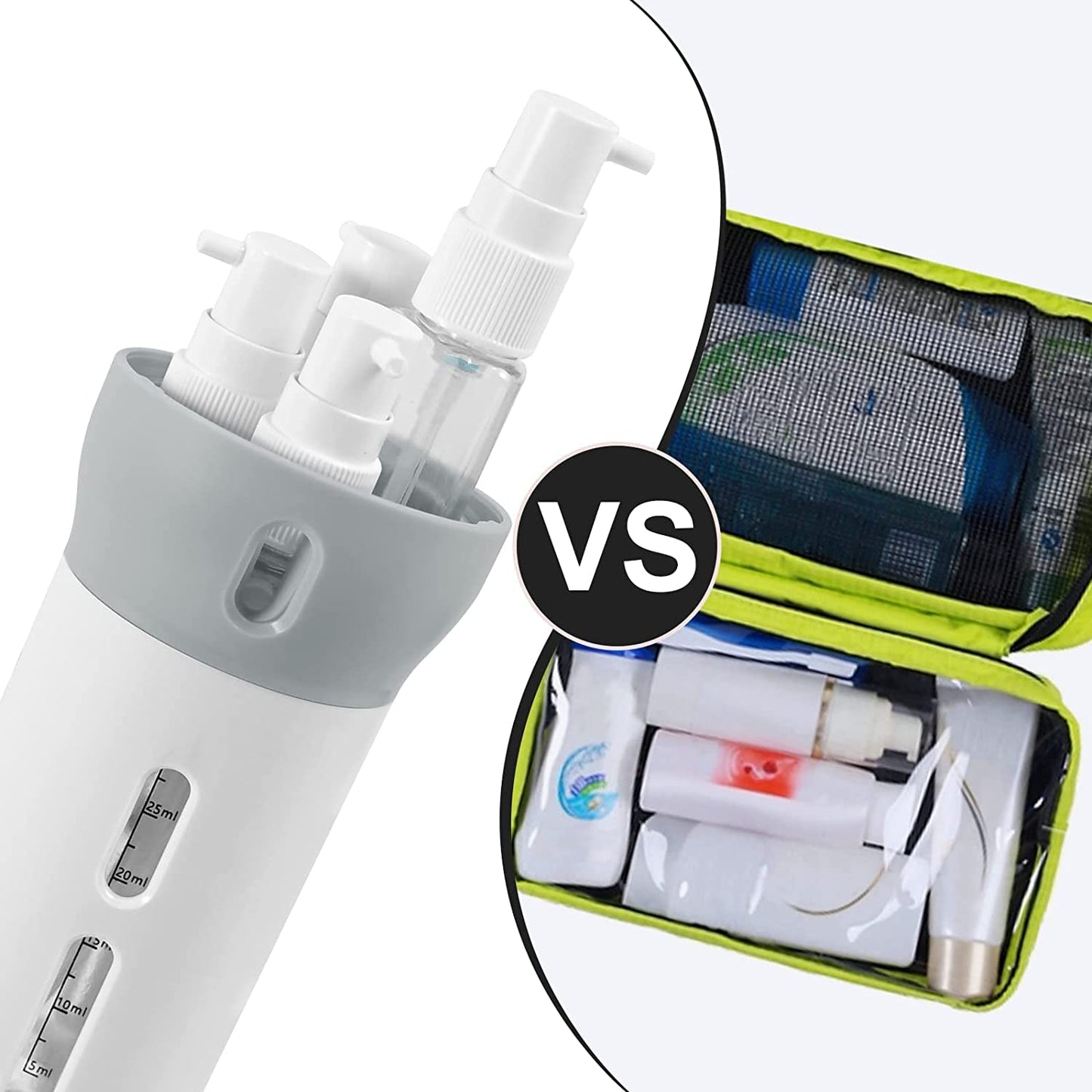 Kettlekane 4-in-1 Travel Toiletry Dispenser – Compact, Leakproof & Refillable